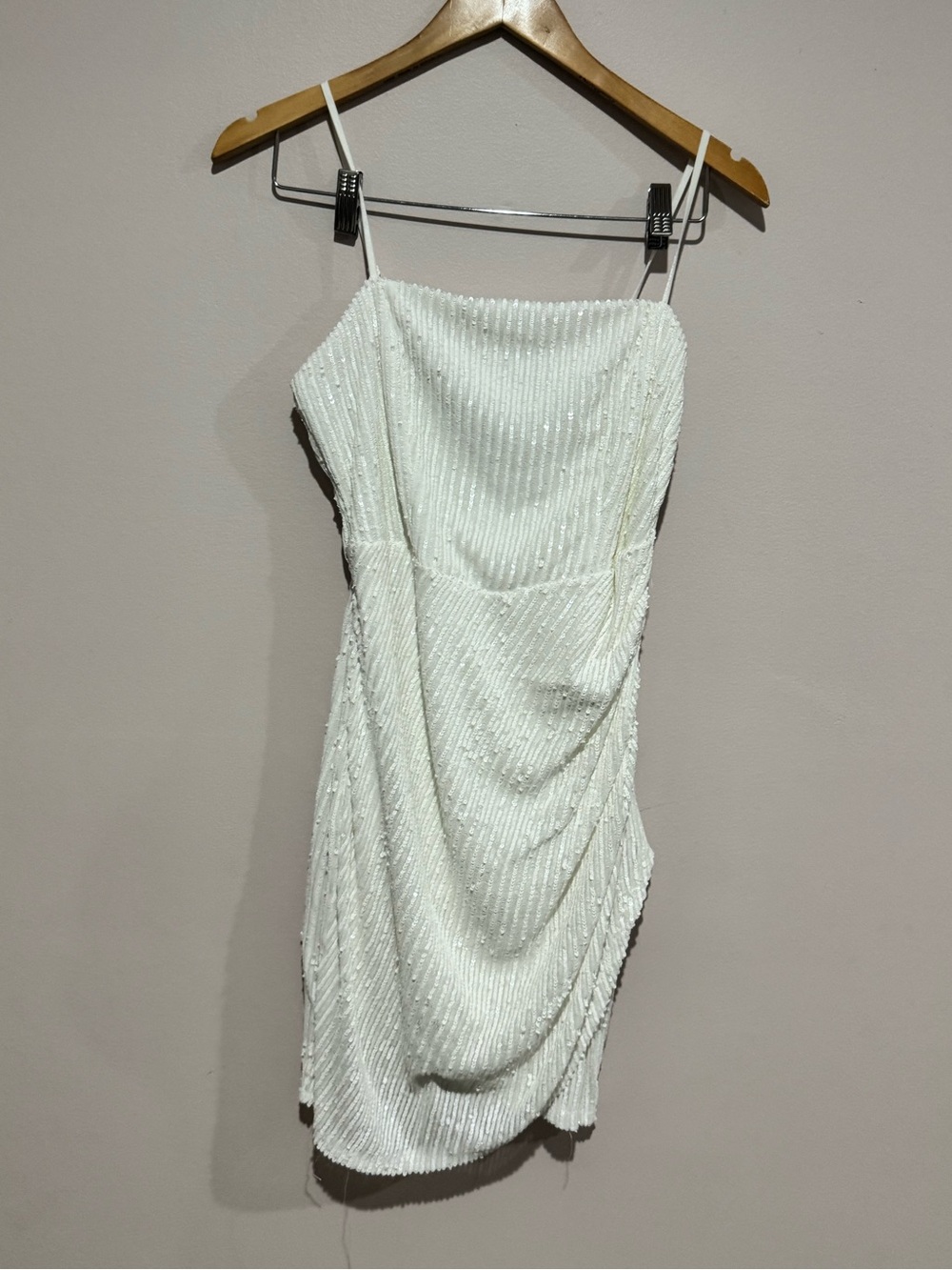 Nwts Emerald Sundae White Sequence Mini Dress Sz Med